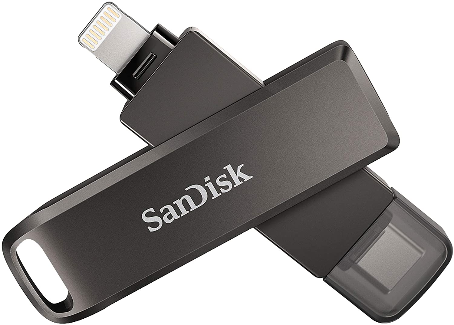 SanDisk - IXPAND Flash Drive Luxe-256GB -Black(LIGHTNING & USB C)